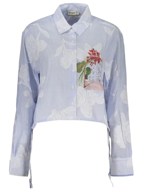 Desigual Damen Hemd Hellblau mieten | Flex-Fashion Verleih