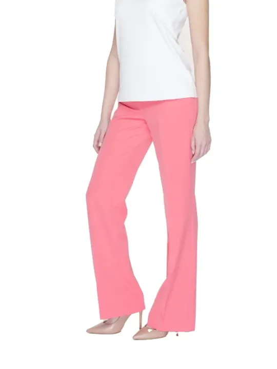 Helle rosa Bootcut-Stretchhose Silence