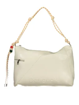 Desigual Damen Halb-Logo-Tasche Weiß | online kaufen