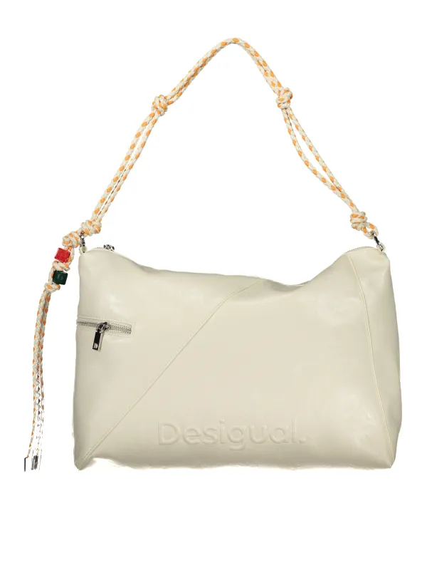 Desigual Damen Halb-Logo-Tasche Weiß | online kaufen