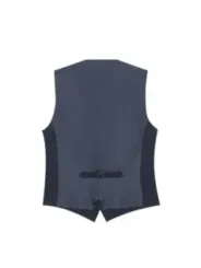 Dunkelgraue Herrenweste, Rückansicht, klassisch