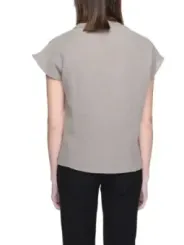 Geometrisches Muster Kurzarm Bluse