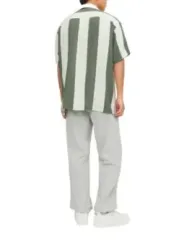 Grün-weiß gestreiftes Jack & Jones Hemd