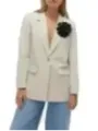 Cremefarbenes Blumenmuster Blazer von Vero Moda