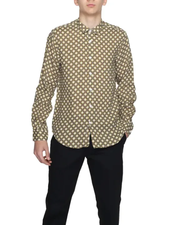 Khaki Hemd mit Schlangenmuster