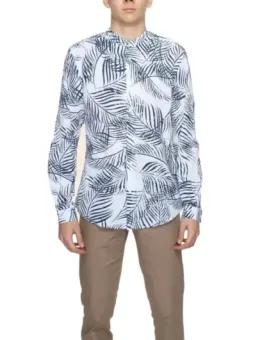 Weißes Hemd mit Palmenmuster