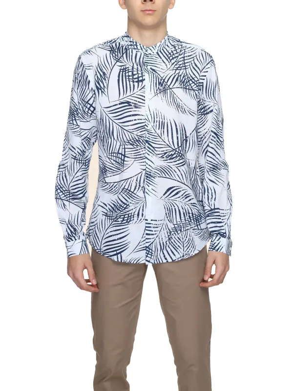 Weißes Hemd mit Palmenmuster