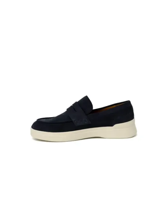 Schwarze Loafer mit dicker Sohle