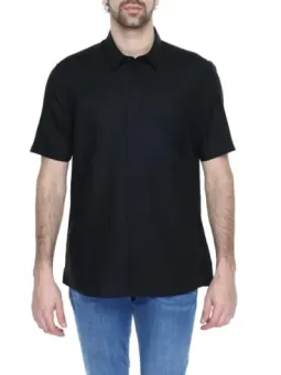 Marineblaues kurzärmliges Antony Morato Hemd