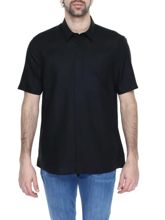 Marineblaues kurzärmliges Antony Morato Hemd