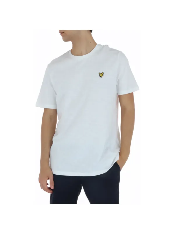 Weißes Lyle & Scott Rundhals-T-Shirt
