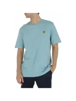 Blaues T-Shirt mit Schmetterling.