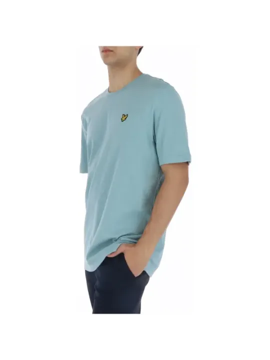 Hellblaues Lyle & Scott Baumwoll-T-Shirt