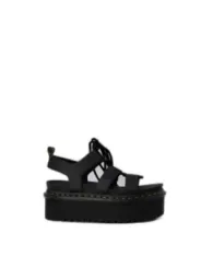 Schwarze Dr. Martens Plateau Sandalen