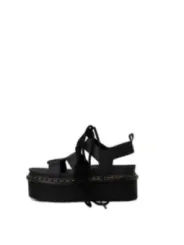 Schwarze Dr. Martens Riemchensandalen mit Absatz
