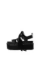Schwarze Dr. Martens Riemchensandalen mit Absatz