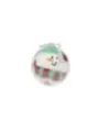 Schneemann Glasornament mit Schleife