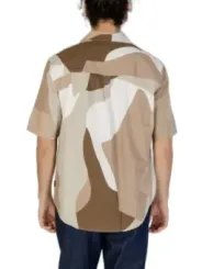 Braun-weißes Camo-Hemd Kurzarm