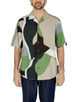 Abstrakte Muster Kurzarm Hemd Männer