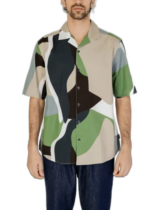 Abstrakte Muster Kurzarm Hemd Männer