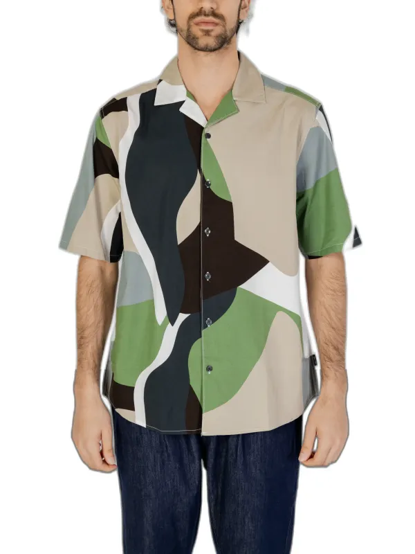 Abstrakte Muster Kurzarm Hemd Männer