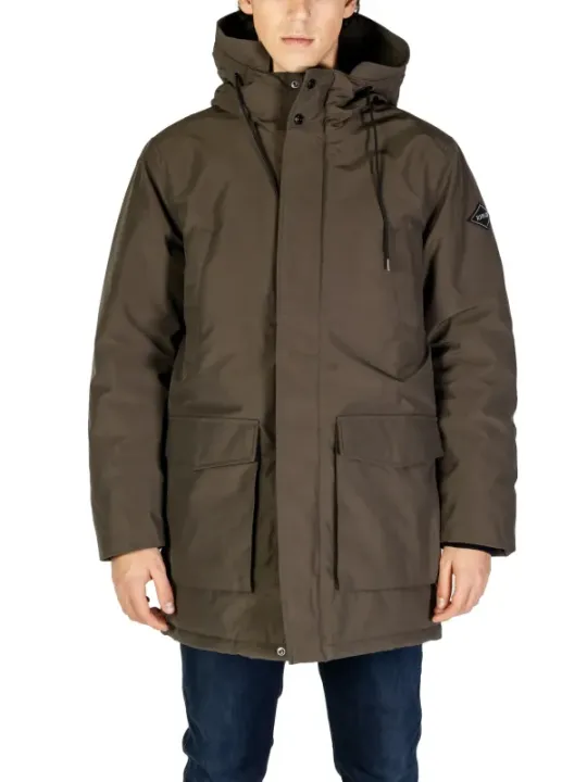 Grüne Replay Winterjacke mit Kapuze