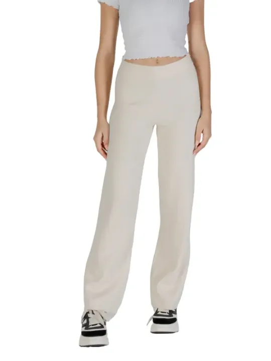 Beige weite Vero Moda Hose