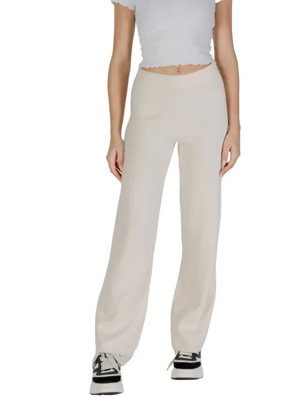 Beige weite Vero Moda Hose