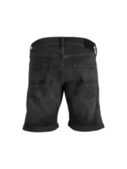 Schwarze Denim Shorts mit Umschlag