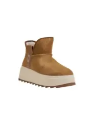 Tan Wildleder Plattform Stiefeletten