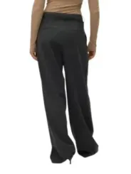 Schwarze hochtaillierte Damen Hose