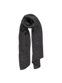 Dunkler grauer Strickschal gefaltet