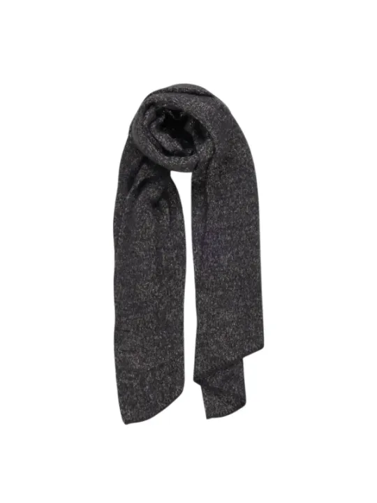 Dunkler grauer Strickschal gefaltet