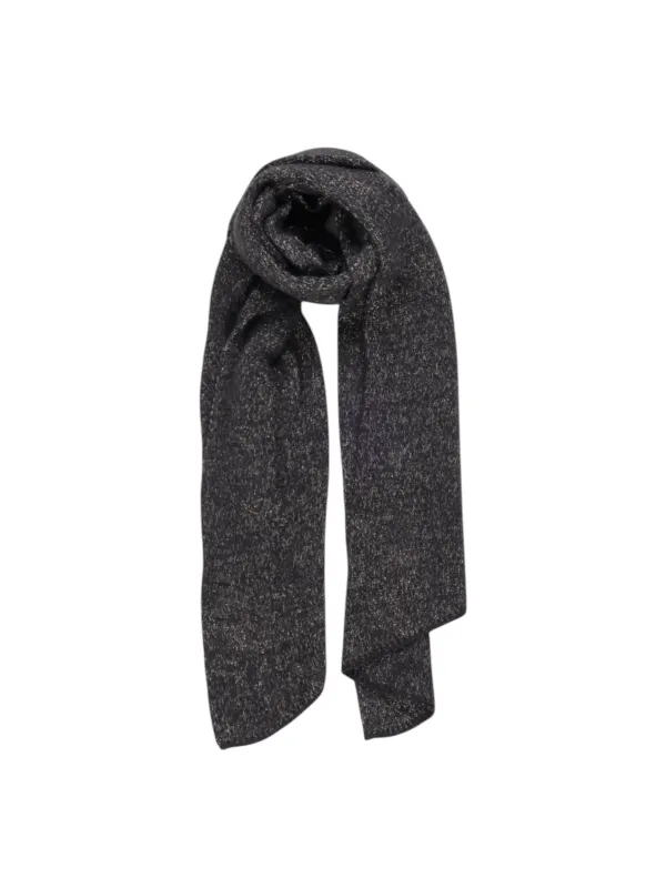 Dunkler grauer Strickschal gefaltet