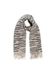 Zebra-Muster Schal mit Fransen