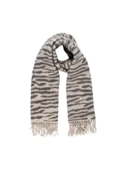 Zebra-Muster Schal mit Fransen