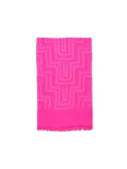 Pink scarf with line pattern