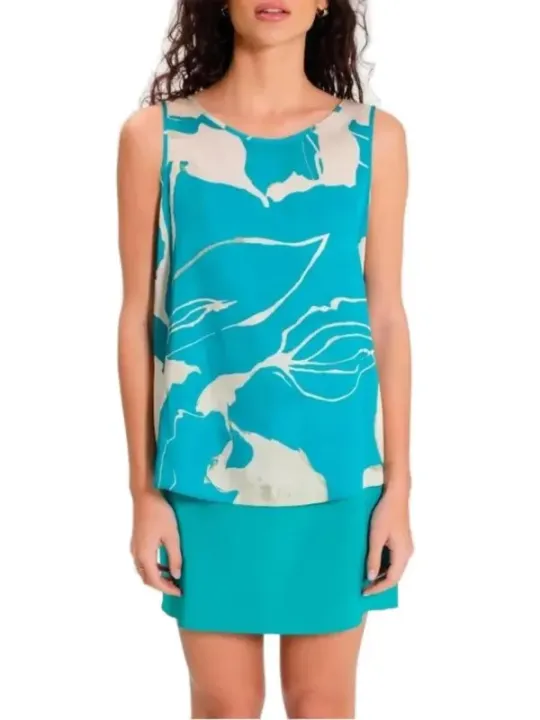 Türkis-weißes Rinascimento Zweiteiler-Sommeroutfit