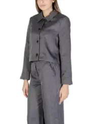 Graue Damenblazer Hose Set