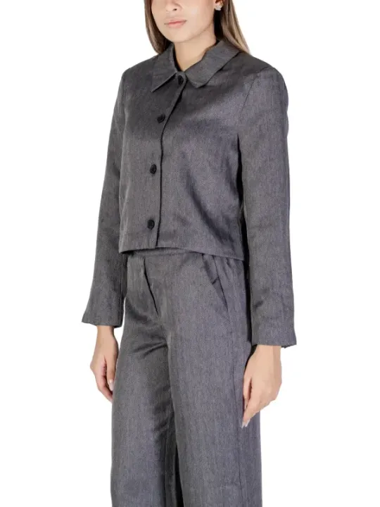 Graue Damenblazer Hose Set