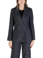 Dunkelgrauer Damen Blazer Anzug