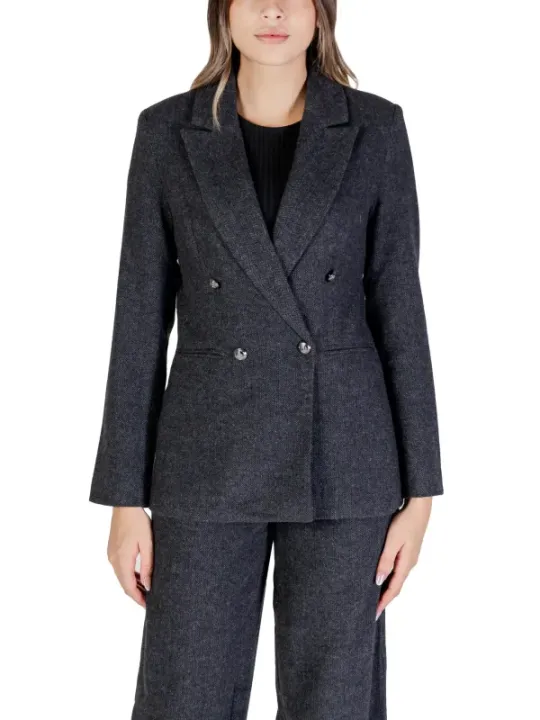 Dunkelgrauer Damen Blazer Anzug