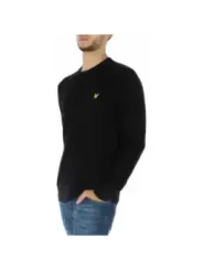 Schwarzer Pullover mit Vogel-Logo