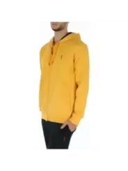 Gelbe Golfjacke mit rotem Detail