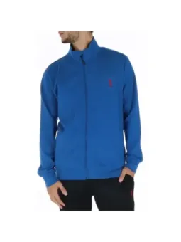 Blauer Golfjacke mit rotem Akzent