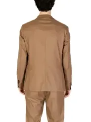 Herren Anzug Braun Klassisch Schlank