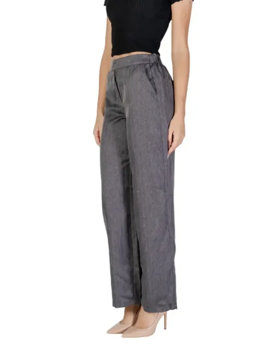 Graue, hochtaillierte Jacqueline De Yong Hose