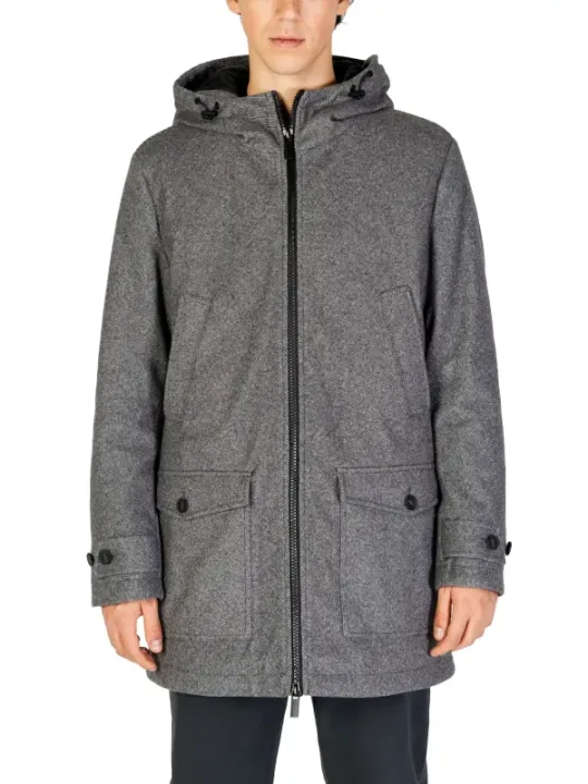 Warmer Wollmantel mit Kapuze