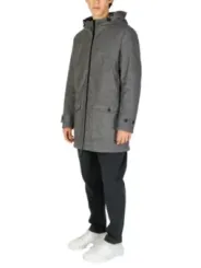 Graue Hamaki-ho Parka mit Kapuze