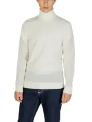 Cremefarbener Kaschmir Rollkragenpullover Calvin Klein